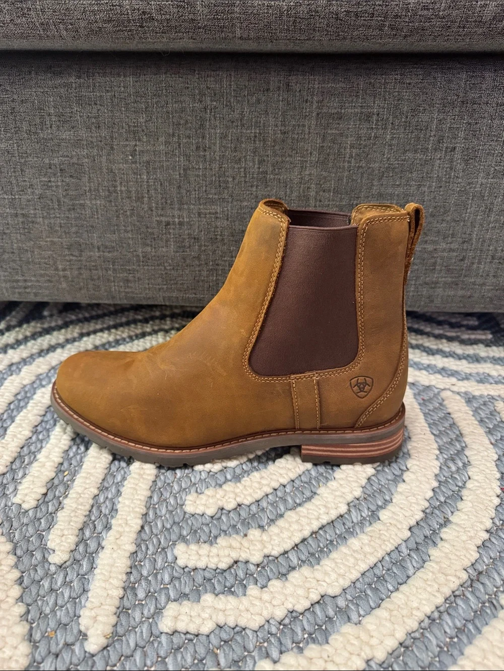 Ariat Wexford Waterproof Chelsea Boots Weathered Brown Leather Size 9.5 NWT - Picture 2 of 8